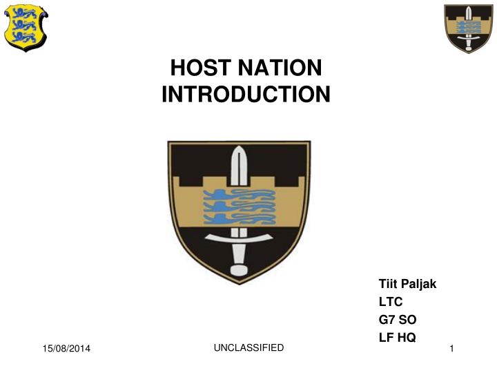 host nation introduction