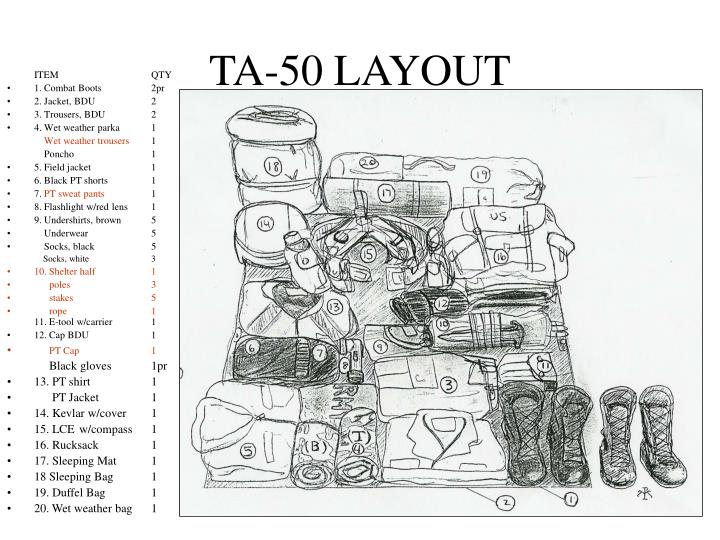 ta 50 layout