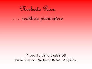 norberto rosa scrittore piemontese