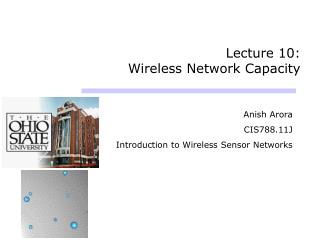 Lecture 10: Wireless Network Capacity