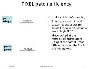 PIXEL patch efficiency