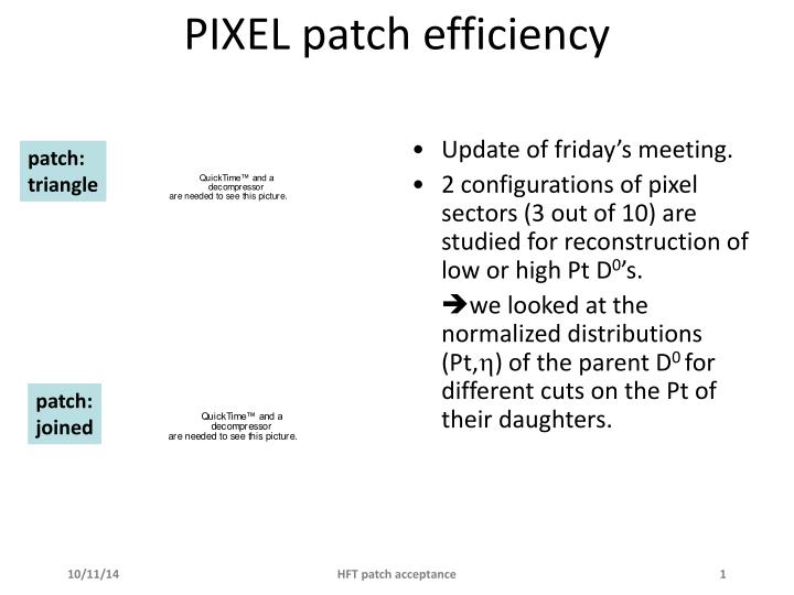 pixel patch efficiency