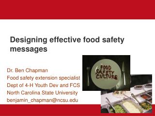 Designing effective food safety messages