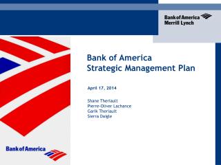 Bank of America Strategic Management Plan