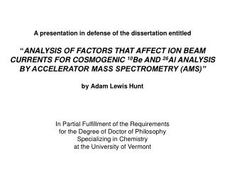 Outline of dissertation defense