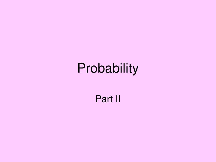 probability