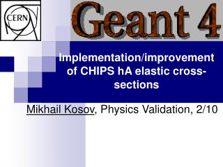 Implementation/improvement of CHIPS hA elastic cross-sections