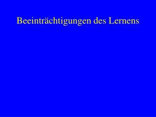 beeintr chtigungen des lernens