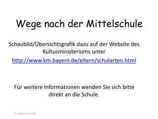 wege nach der mittelschule