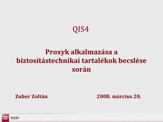 Proxyk alkalmazása a biztosítástechnikai tartalékok becslése során