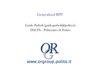 Generalized BPP