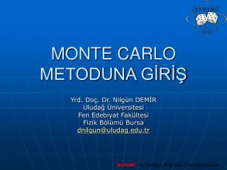 monte carlo metoduna g r