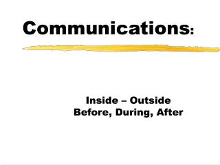 Communications :