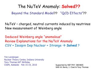 The NuTeV Anomaly: Solved??