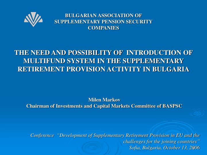 bulgarian association of supplementary pension security companies