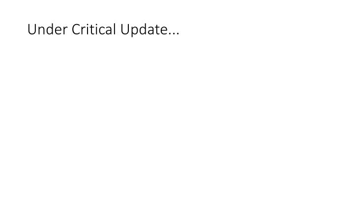 under critical update
