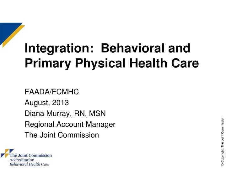 integration behavioral and primary physical health care