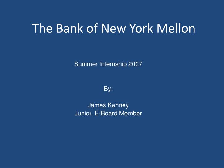 the bank of new york mellon