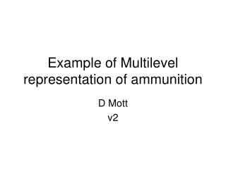 Example of Multilevel representation of ammunition