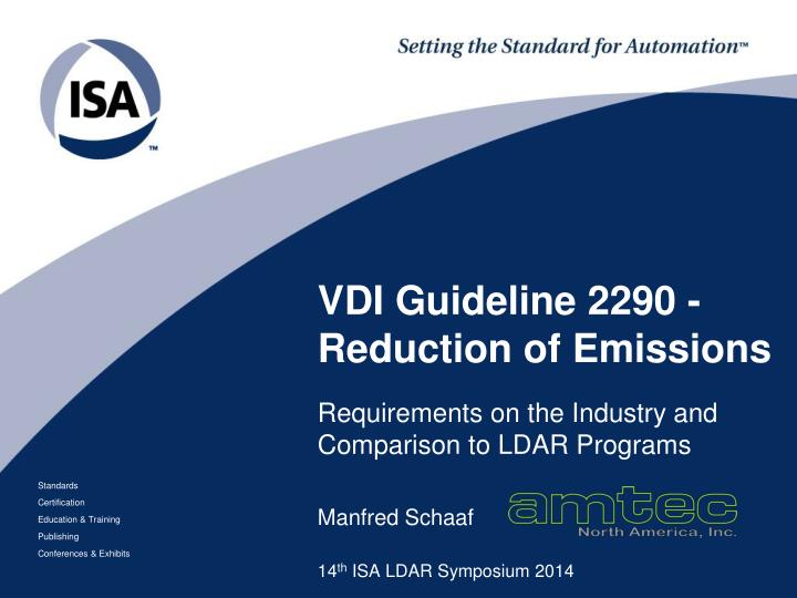vdi guideline 2290 reduction of emissions