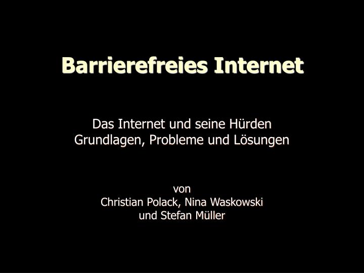 barrierefreies internet