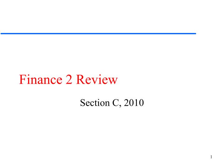 finance 2 review