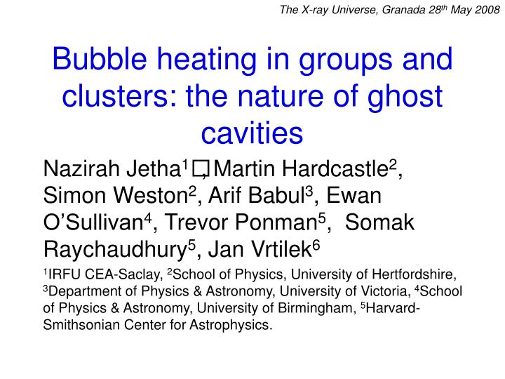 bubble heating in groups and clusters the nature of ghost cavities