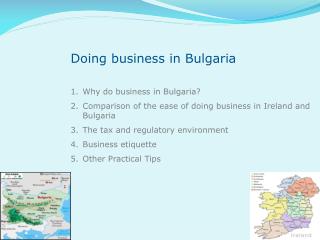 Doing business in Bulgaria