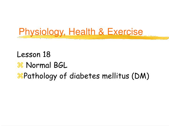 physiology health exercise