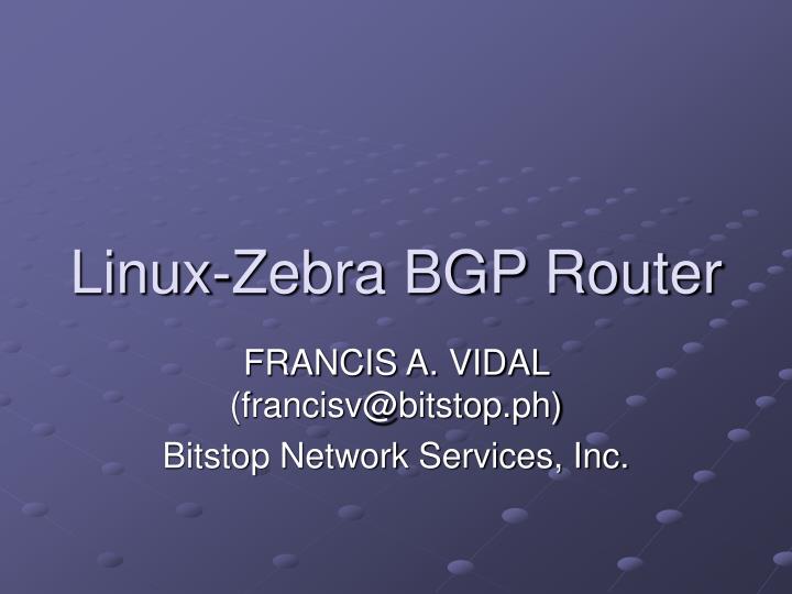 linux zebra bgp router