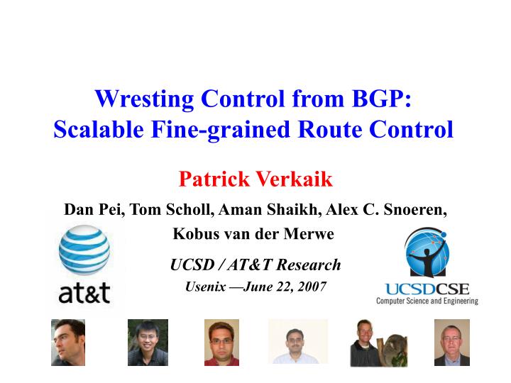 wresting control from bgp scalable fine grained route control