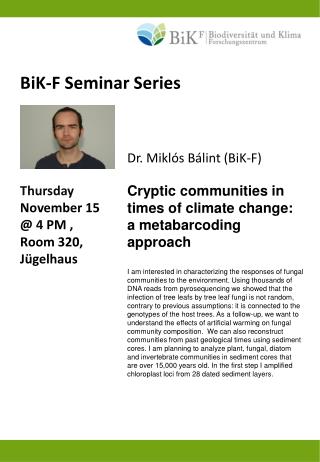 BiK-F Seminar Series