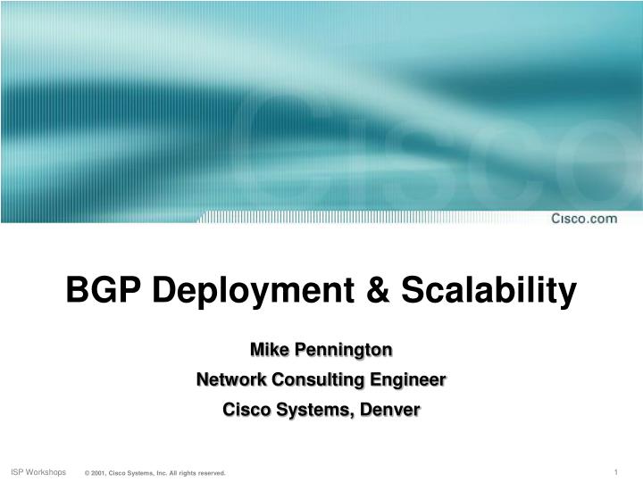 bgp deployment scalability