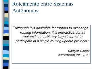 roteamento entre sistemas aut nomos