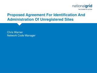 Proposed Agreement For Identification And Administration Of Unregistered Sites