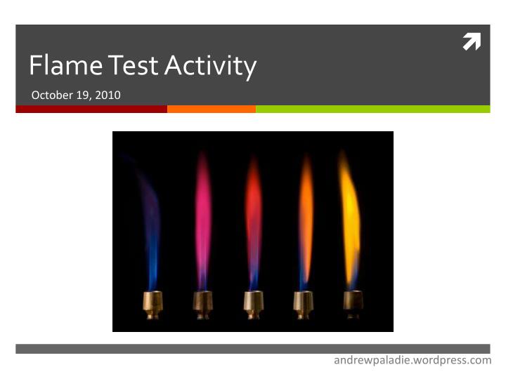 flame test activity