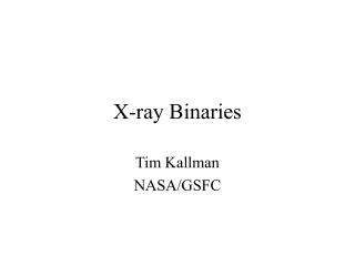 X-ray Binaries