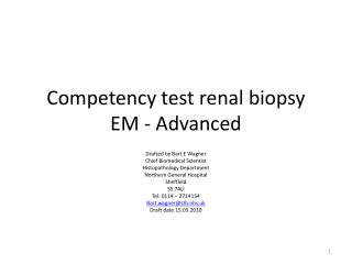Competency test renal biopsy EM - Advanced