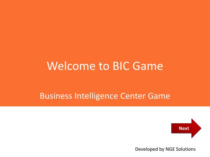 welcome to bic game