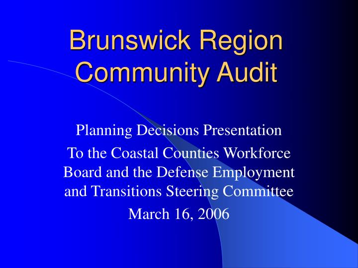 brunswick region community audit