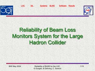 Reliability of Beam Loss Monitors System for the Large Hadron Collider