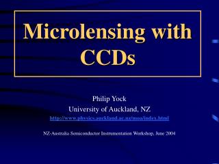 Microlensing with CCDs