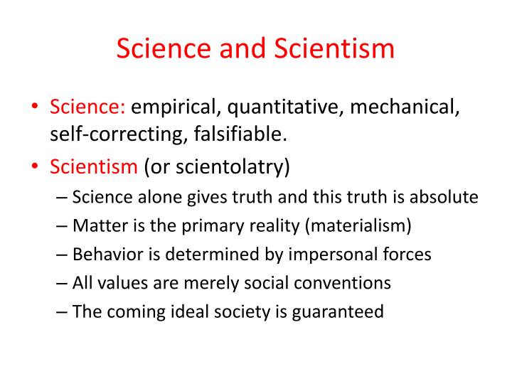 science and scientism