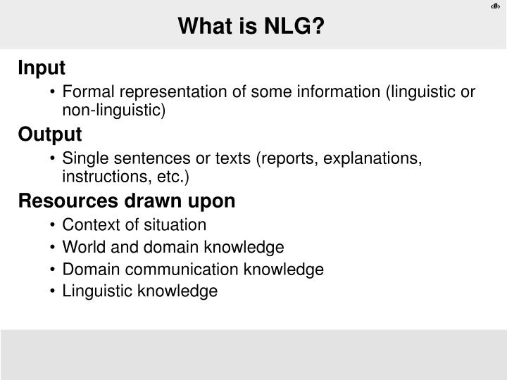 what is nlg