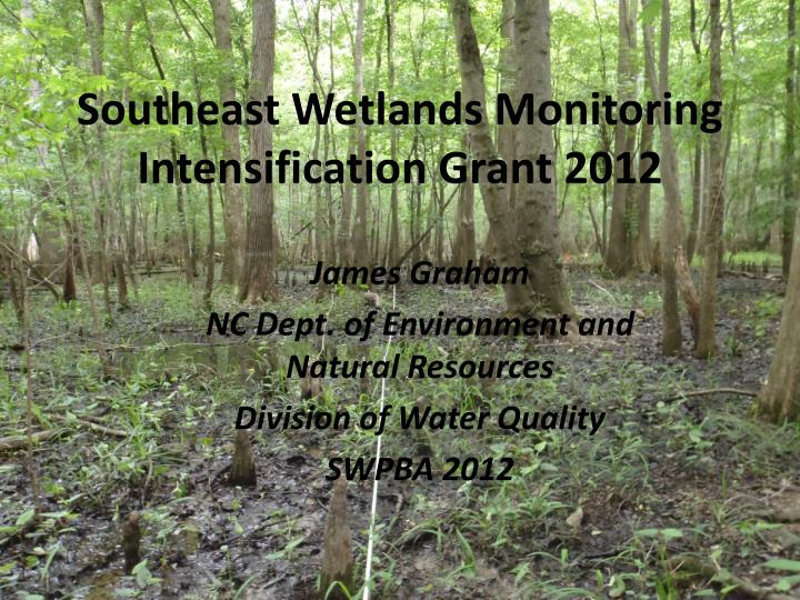 southeast wetlands monitoring intensification grant 2012