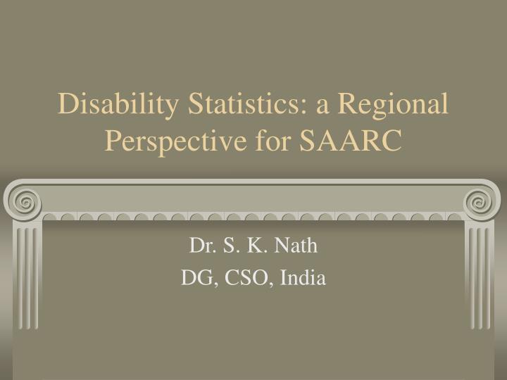 disability statistics a regional perspective for saarc