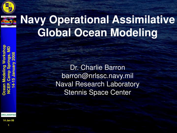 navy operational assimilative global ocean modeling