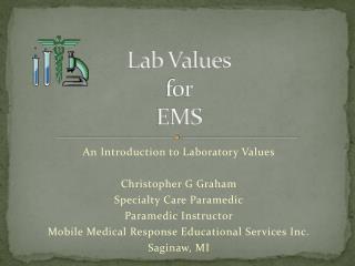 Lab Values for EMS