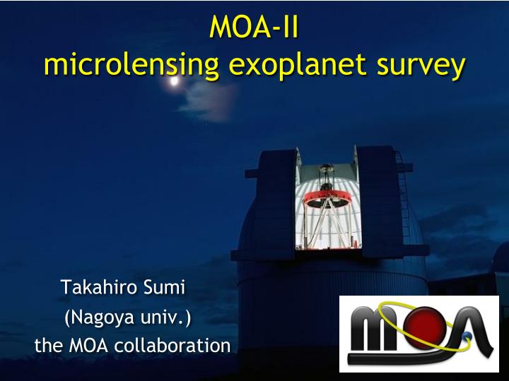 moa ii microlensing exoplanet survey