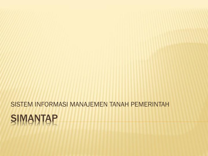 sistem informasi manajemen tanah pemerintah